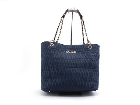 GUESS Brinkley Borsa Shopper Trapuntata Blu VG787123