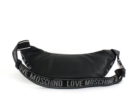 LOVE MOSCHINO Marsupio Logo Tessuto Bianco Nero JC4077PP1BLL100A