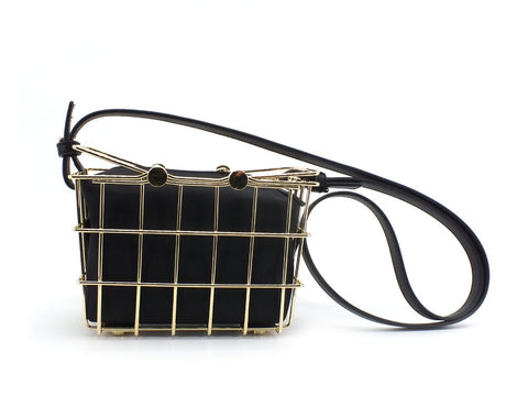 LOVE MOSCHINO Pochette Borsa Gabbia Metal Nero JC4107PP1BLS100A