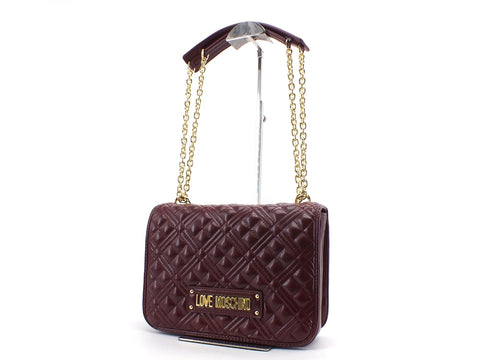 LOVE MOSCHINO Borsa Trapuntata Tracolla Manici Catena Vino JC4200PP0BKA0552