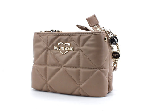 LOVE MOSCHINO Tracolla Trapuntata Catena Taupe JC4210PP0BKB0209