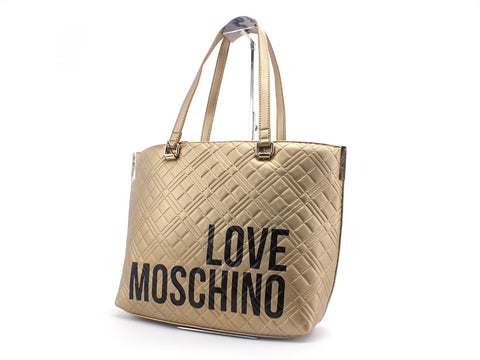 LOVE MOSCHINO Borsa Shopper Trapuntata Oro JC4229PP0BKE090A