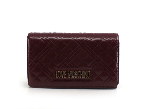LOVE MOSCHINO Pochette Trapuntata Tracolla Catena Vino JC4261PP0BKA0552
