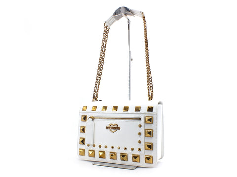LOVE MOSCHINO Borsa Borchie Manici Catena Bianco JC4280PP0BKO0100