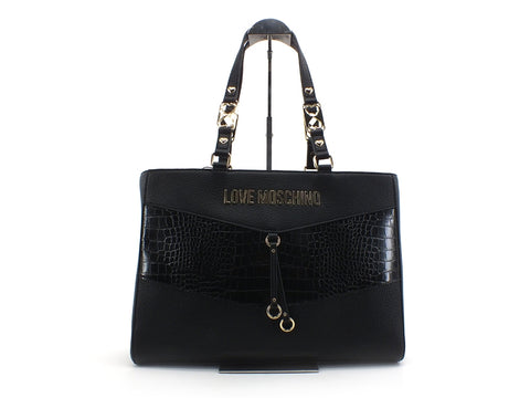 LOVE MOSCHINO Borsa Shopper Alette Manici Nero JC4292PP0BKP100A