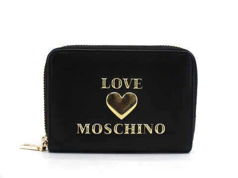 LOVE MOSCHINO Portafoglio Small Around Cuore Nero Oro JC5610PP1BLE0000