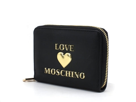 LOVE MOSCHINO Portafoglio Small Around Cuore Nero Oro JC5610PP1BLE0000