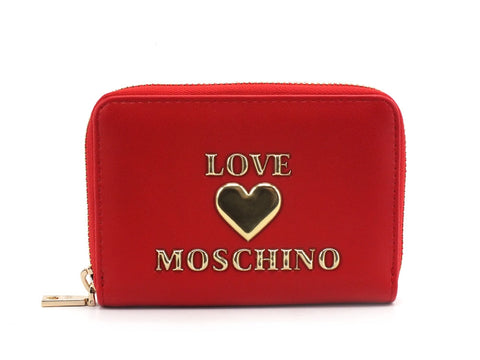 LOVE MOSCHINO Portafoglio Small Around Cuore Rosso Oro JC5610PP1BLE0500