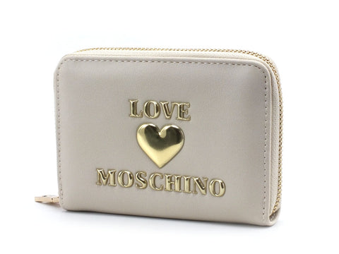 LOVE MOSCHINO Portafoglio Small Around Cuore Avorio Oro JC5610PP1BLE0110