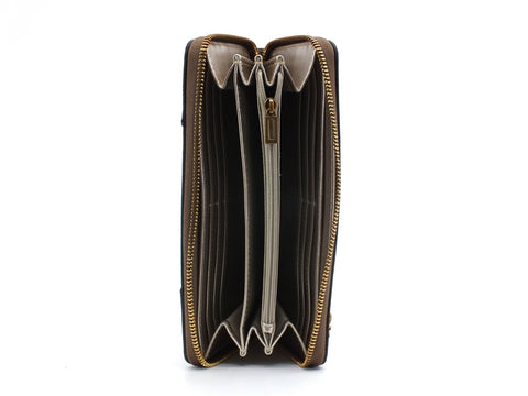 GUESS Mika SLG Zip Around Loghi Bicolor Brown SB796746