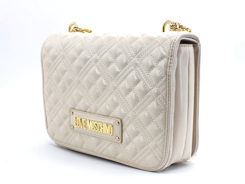 LOVE MOSCHINO Borsa Nappa Tracolla Manico Avorio JC4009PP1BLA0110
