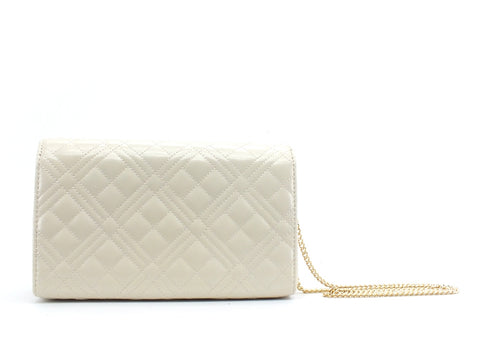 LOVE MOSCHINO Pochette Quilted Catena Avorio JC4059PP1BLA0110