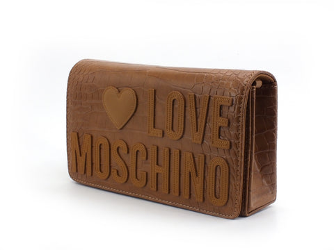 LOVE MOSCHINO Pochette Croco Catena Cammello JC4063PP1BLH120A