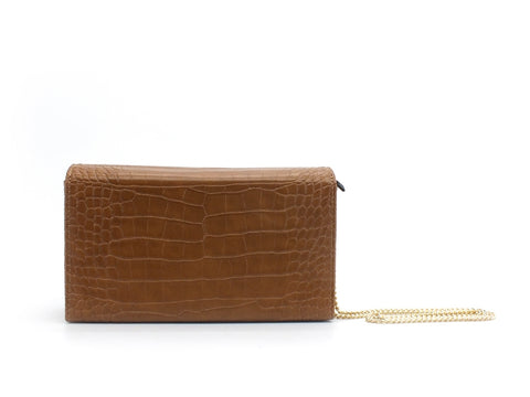 LOVE MOSCHINO Pochette Croco Catena Cammello JC4063PP1BLH120A