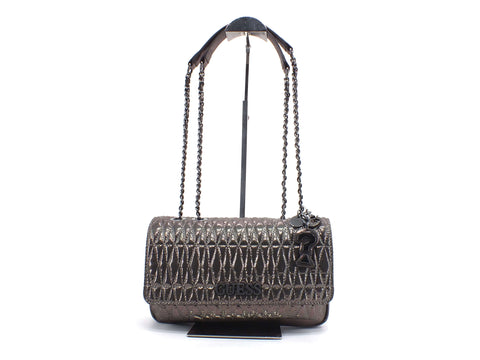 GUESS Brikley Borsa Tracolla Laminata Pewter MM787121