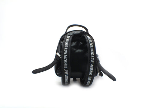 LOVE MOSCHINO Zaino Canvas Targhetta Logo Nero JC4032PP1CLC100A