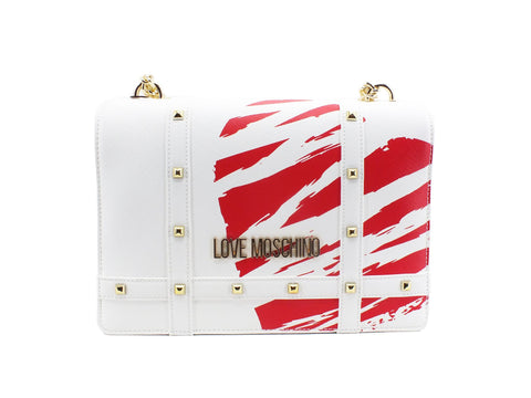 LOVE MOSCHINO Borsa Manici Stampa Bianco Rosso JC4072PP1CLG110A