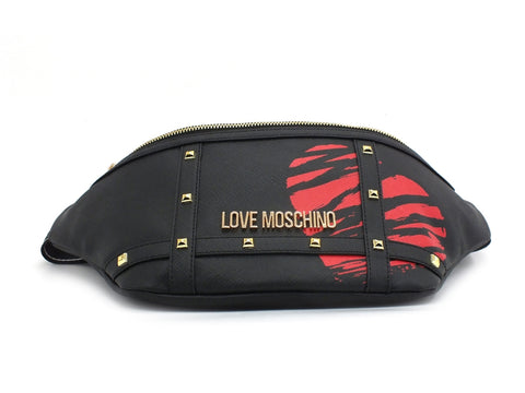 LOVE MOSCHINO Marsupio Stampa Cuore Nero Rosso JC4073PP1CLG100A