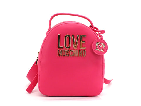 LOVE MOSCHINO Zaino Bonded Logo Oro Fuxia Rosa JC4101PP1CLJ060A