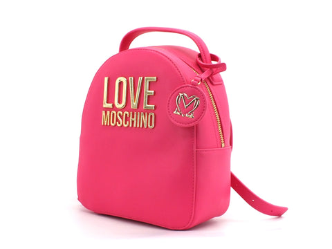 LOVE MOSCHINO Zaino Bonded Logo Oro Fuxia Rosa JC4101PP1CLJ060A