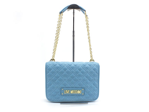 LOVE MOSCHINO Borsa Trapuntata Manici Catena Azzurro JC4000PP1CLA0700