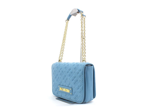 LOVE MOSCHINO Borsa Trapuntata Manici Catena Azzurro JC4000PP1CLA0700