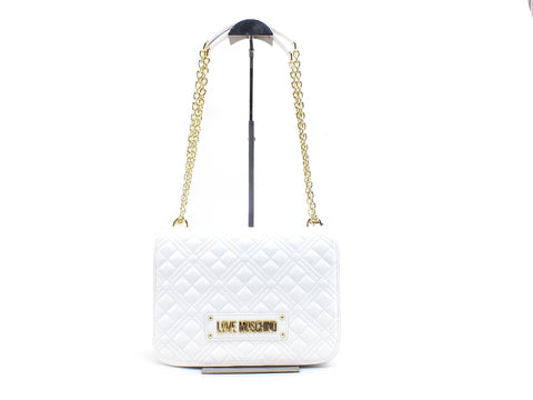 LOVE MOSCHINO Borsa Quilted Trapuntata Manici Catena Bianco JC4000PP1CLA0100