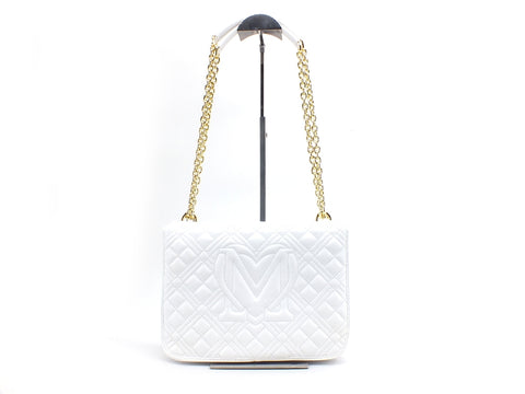 LOVE MOSCHINO Borsa Quilted Trapuntata Manici Catena Bianco JC4000PP1CLA0100