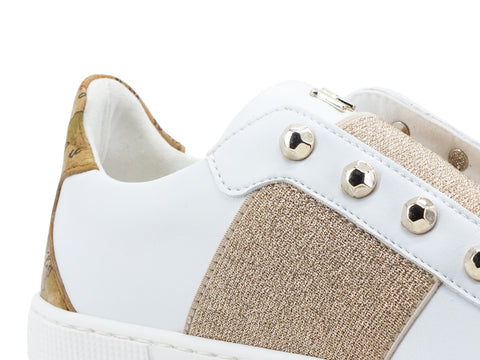 ALVIERO MARTINI 1A CLASSE Sneaker Platform Fascia Borchie White ZA262-201C
