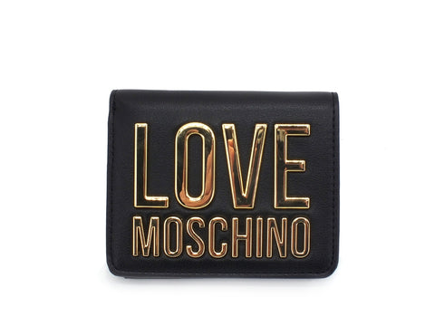 LOVE MOSCHINO Portafoglio Small Logo Oro Nero JC5612PP1CLJ000A