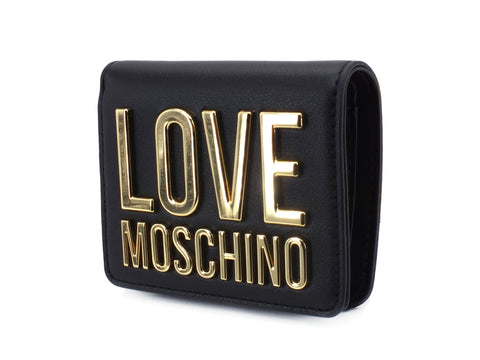 LOVE MOSCHINO Portafoglio Small Logo Oro Nero JC5612PP1CLJ000A