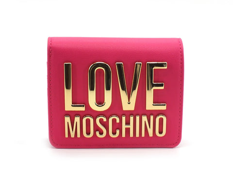 LOVE MOSCHINO Portafoglio Small Bonded Logo Oro Fuxia JC5612PP1CLJ060A