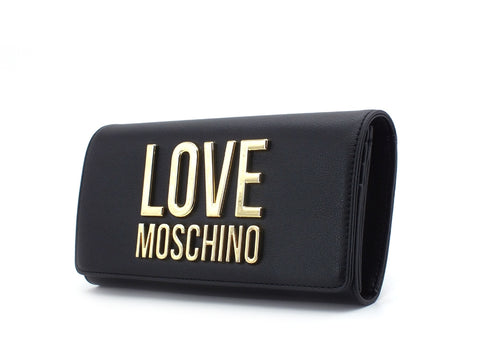 LOVE MOSCHINO Portafoglio Bonded Logo Oro Nero JC5614PP1CLJ000A