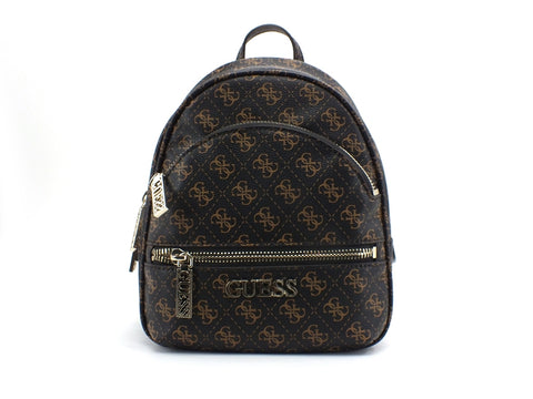 GUESS Manhattan Zaino Pelle Loghi Brown QL699431