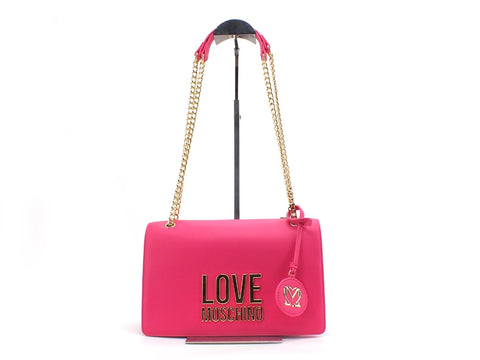 LOVE MOSCHINO Borsa Bonded Logo Manici Catena Fuxia JC4099PP1CLJ060A