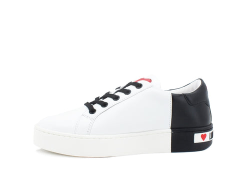 LOVE MOSCHINO Sneaker Bicolor Bianco Nero JA15123G1CIA110A
