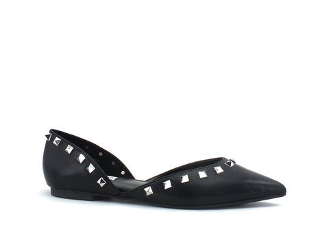 STEVE MADDEN Firenze Ballerina Punta Borchie Black FIRE07S1