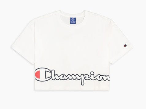 CHAMPION T-Shirt Crop Logo White 112655