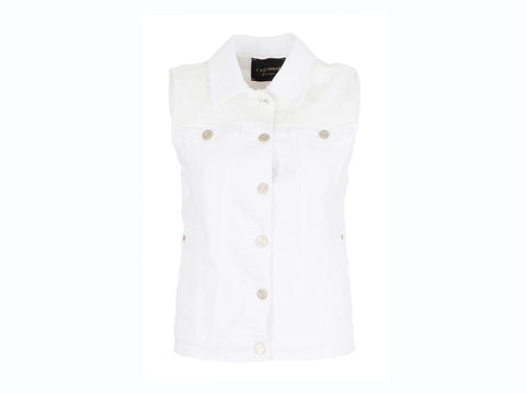 CAFENOIR Gilet Smanicato Pizzo Bianco JJ6020