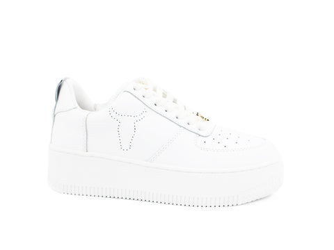 WINDSOR SMITH Sneaker Ox Platform Pelle White RACERR