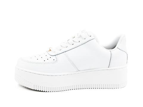 WINDSOR SMITH Sneaker Ox Platform Pelle Logo White Rosegold REMIX