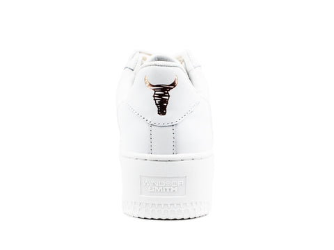 WINDSOR SMITH Sneaker Ox Platform Pelle Logo White Rosegold REMIX