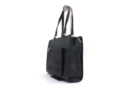 LOVE MOSCHINO Borsa Manici PU Mix Mono Nero JC4016PP1BLB100A