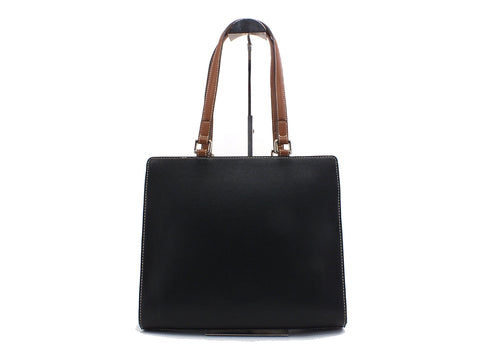 LOVE MOSCHINO Borsa Spalla Manici PU Mix Nero Cuoio Avorio JC4016PP1BLB100B