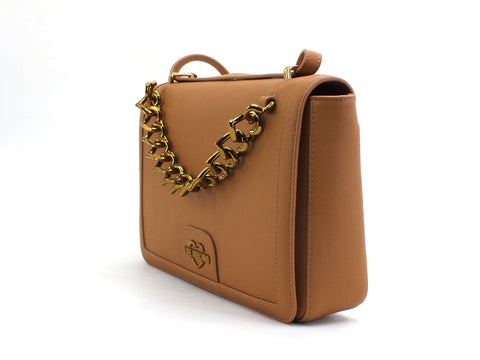 LOVE MOSCHINO Borsa Tracolla PU Catena Cammello JC4095PP1BLO0201