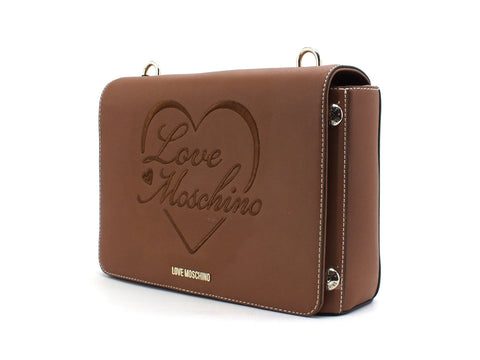 LOVE MOSCHINO Borsa Tracolla Logo Cuore Cuoio JC4021PP1BLC0200