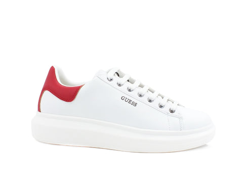 GUESS Sneaker Uomo Pelle Retro White Red FM5SLRLEA12