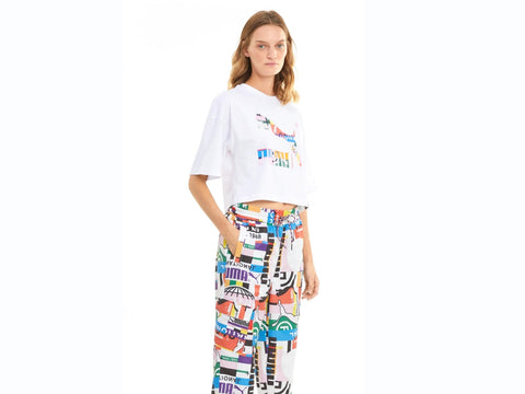 PUMA PI Graphi Tee T-Shirt Donna White Multi 59970262