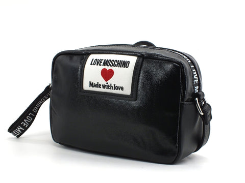 LOVE MOSCHINO Borsa Pochette Canvas Logo Nero JC4033PP1CLC100A
