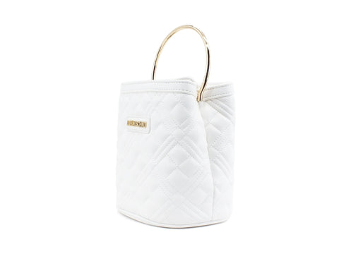 LOVE MOSCHINO Borsa Secchiello Trapuntata Quilted Nappa Pu Bianco JC4082PP1CLA2100